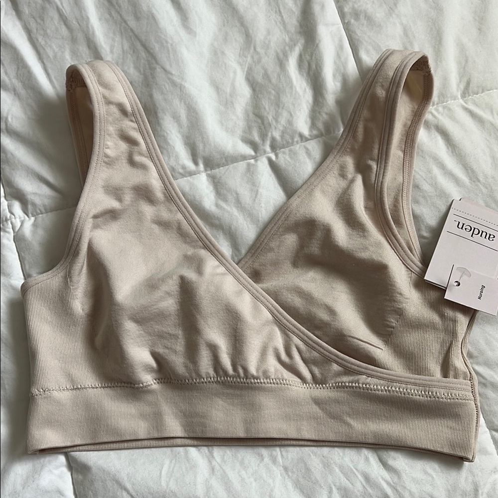 New with tags, Auden Women's Cream Bralette Nursing Bra, size small
